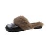 Baotou Fluffy Slippers Women Wear Fleece Non-slip Internet Celebrities Autumn and Winter 2025 New Plush Warm Cotton Slippers