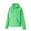 Li Ning Comfortable Casual Hooded Pullover Fleece Warm Sweatshirt Women Sweatshirt Crystal-Stone-Green AWDU554-3