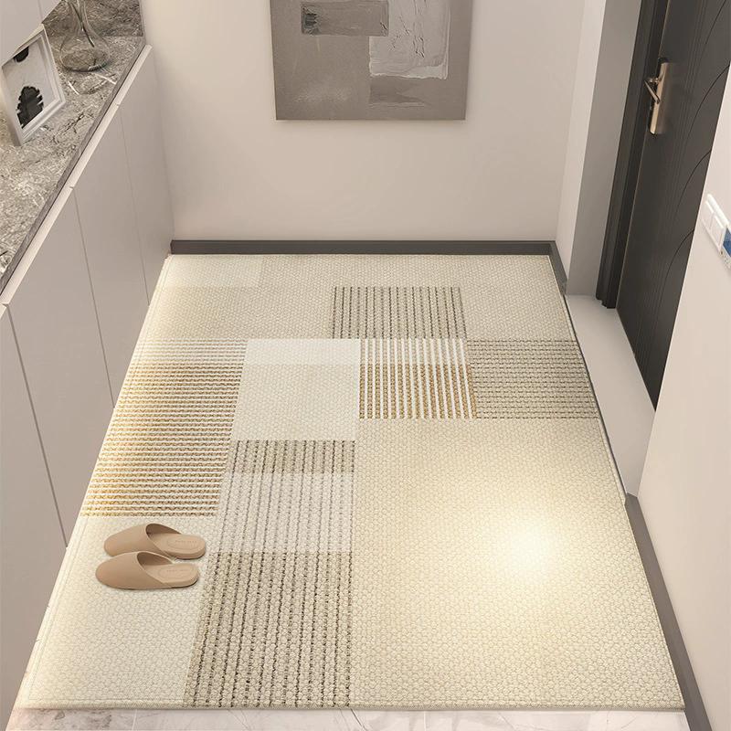 Home Doorway Rug Mat with Trim-to-Fit Design, Stain-Resistant & Anti-Slip - Practical Entryway Floor Carpet for Family Use