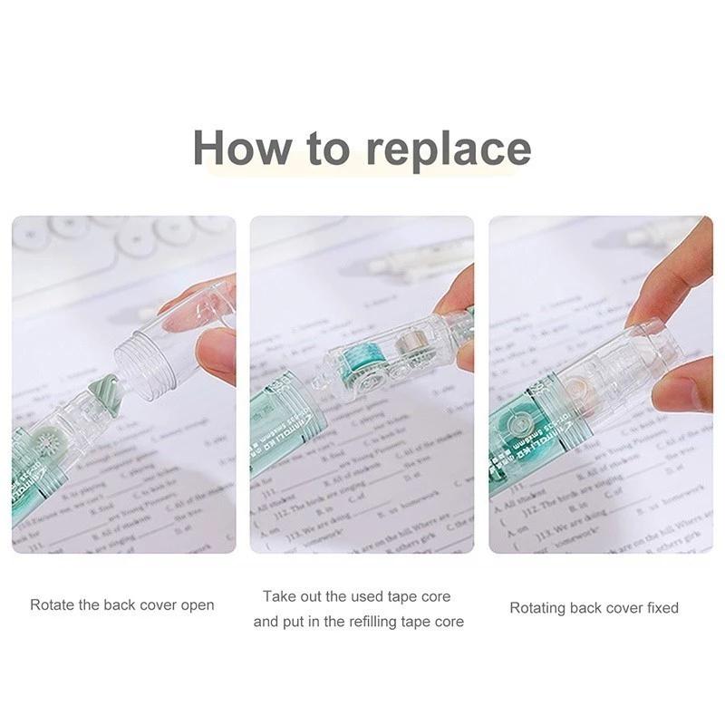 Cartoon Press-On Dot Glue Office Ledger Supplies Stationery Roller Glue Tape Student Study Exam Pen Style