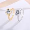 European Bestseller: S925 Sterling Silver Moissanite Irregular Heart Ring for Women