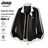 JEEP SPIRIT Men's Casual Stand-Collar Cardigan Sweatshirt