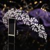 Echsio Simple Hairbands Women Hair Jewelry Bridal Wedding Hair Accessories Cubic Zircon  Tiaras and Crown BC6130 Corona Princesa
