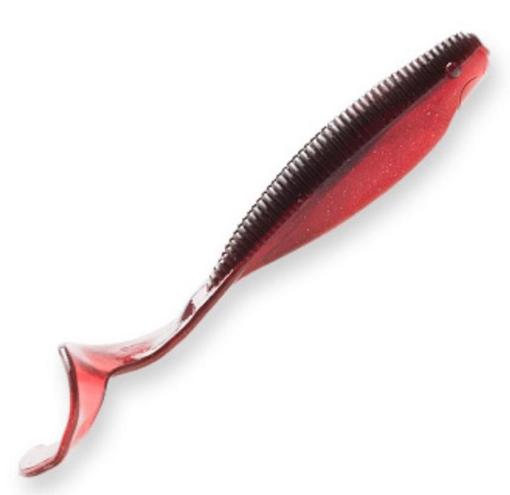 Zman Soft Lure StreakZ Curly 4 Inch 5/Pack Red Shad (8514)