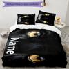 3pcs Custom Name Leopard Bedding Set Duvet Cover Closure Includes 1 Duvet Cover & 2 Pillowcases, Soft and Comfortable for All Seasons.