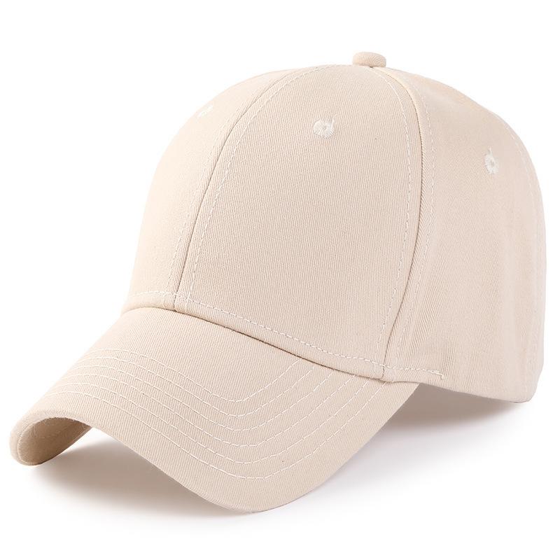 Men's and Women's Trendy Baseball Cap - Korean Style Hip Hop Pure Black for Spring and Summer