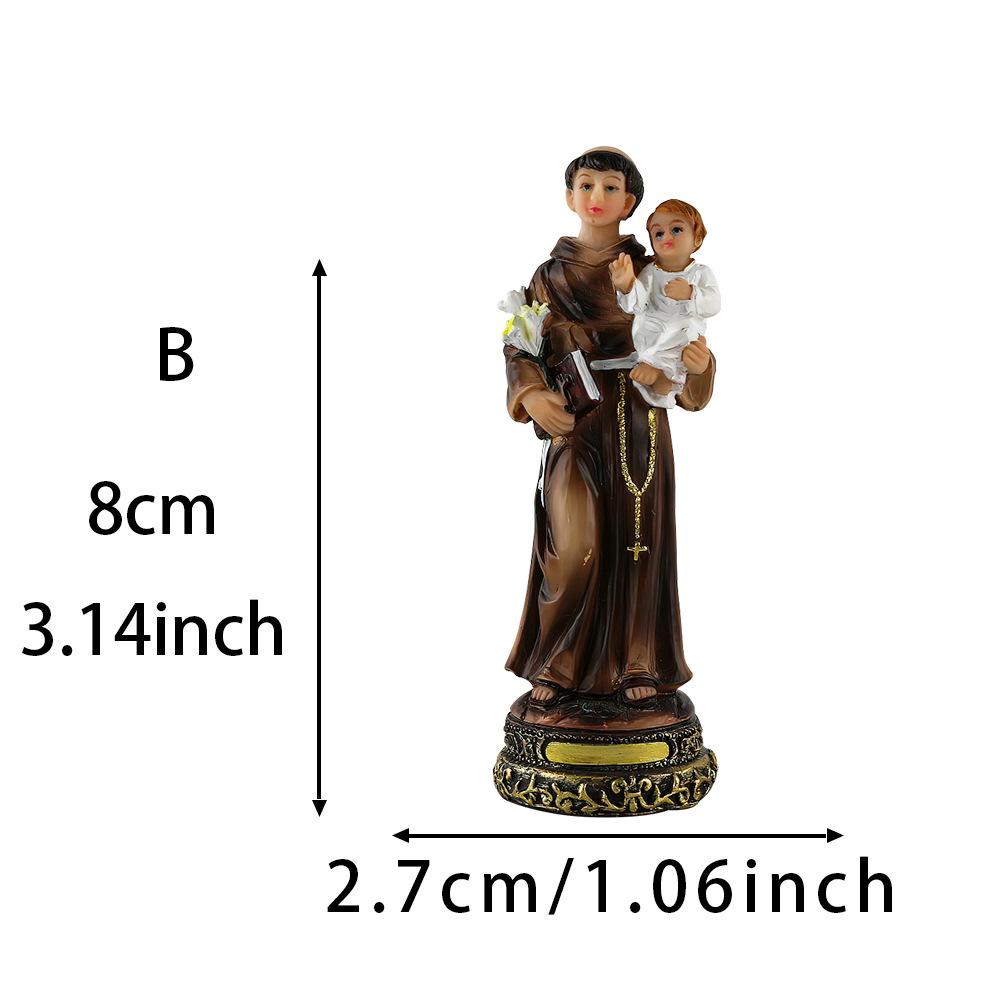 Maria Statue Nativity Set Desktop Classical Resin Decor for Living Room