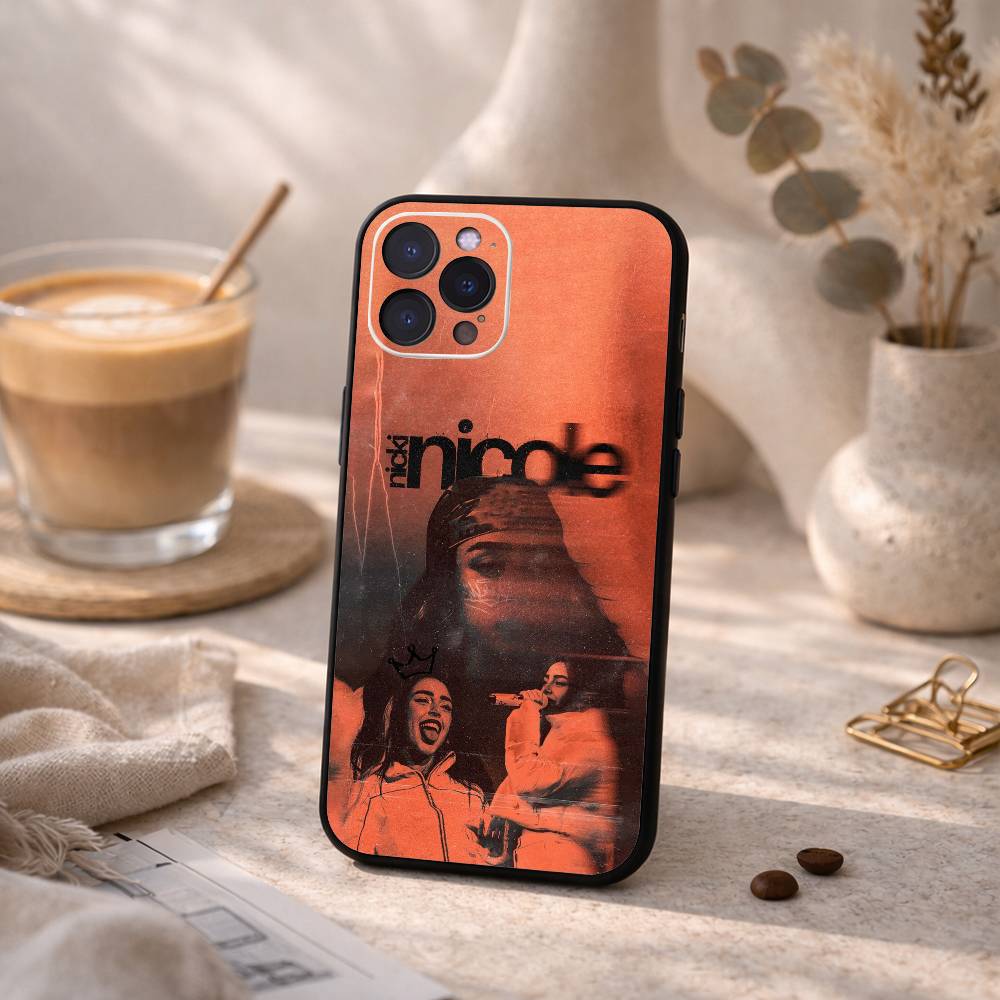 N-Nicki N-Nicole Rapper Phone Case For iPhone17 16 15 14 13 12 11 Pro Max Plus,5G Soft Black Case