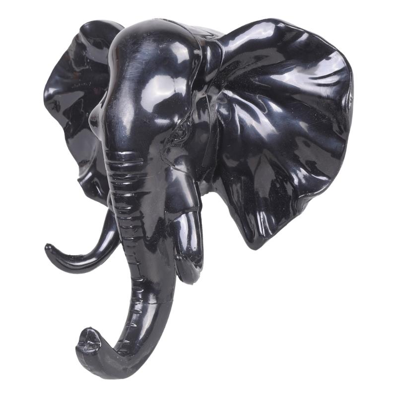 

Artistic Animal Shape Wall Mounted Hook For Keys Hats Storage Easy Adhesive Plastic Decorative Hanging Solution чёрный