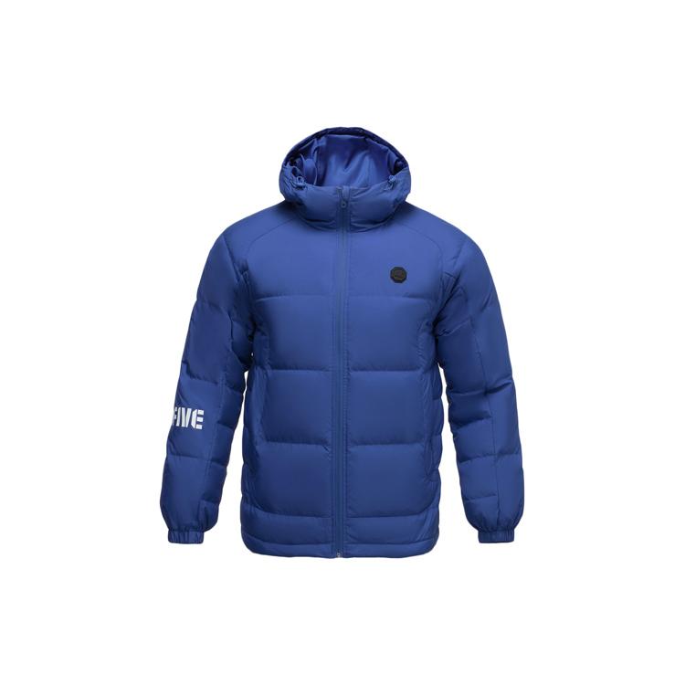 Li Ning Down Jackets Men's Blue Hooded Moderate Other AYMQ095-3