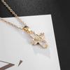 Delicate Crystal Cross Pendant Women Girls Necklace Elegant Party Wedding Jewelry Catholic Amulet Gift