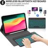 iPad 10th/11th Gen 10.9-inch Case with Colorful Backlit Bluetooth Keyboard & Pen Holder