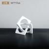 Creative Creative Geometric Ring Sculpture White Cross Square Hollow Winding Ornaments Decorative Figurines Home Decoration Acce