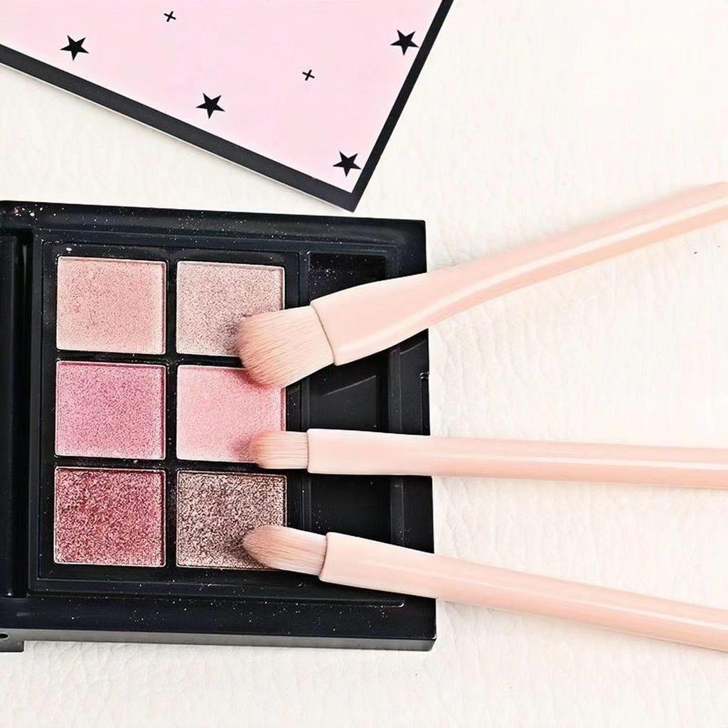 Kompaktes 4-in-1 Make-up Pinselset für Reisen - Lidschatten- & Puderpinsel enthalten