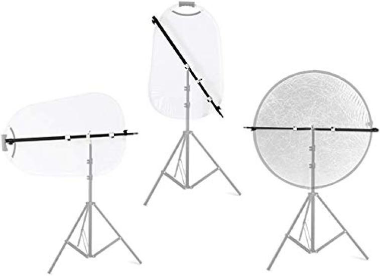 Selens Reflector Multifunctional Reflector Adjustable Length Boom Suitable for Studio Suitable for Holder, Holder, 360° Rotatable, 55-135cm, Arm,
