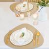 1/2/4PCS Triangle Placemat and Coaster Sets Faux Leather Luxury Table Pad Place Mat Tableware Cafe Pad Food Mat