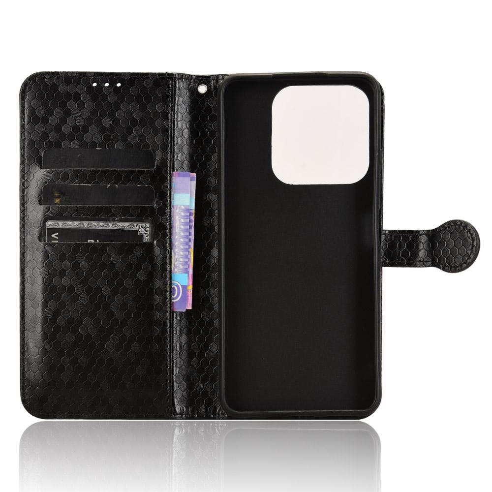 For ZTE Blade A75 4G Wallet Case Dot Pattern Imprint PU Leather Phone Cover