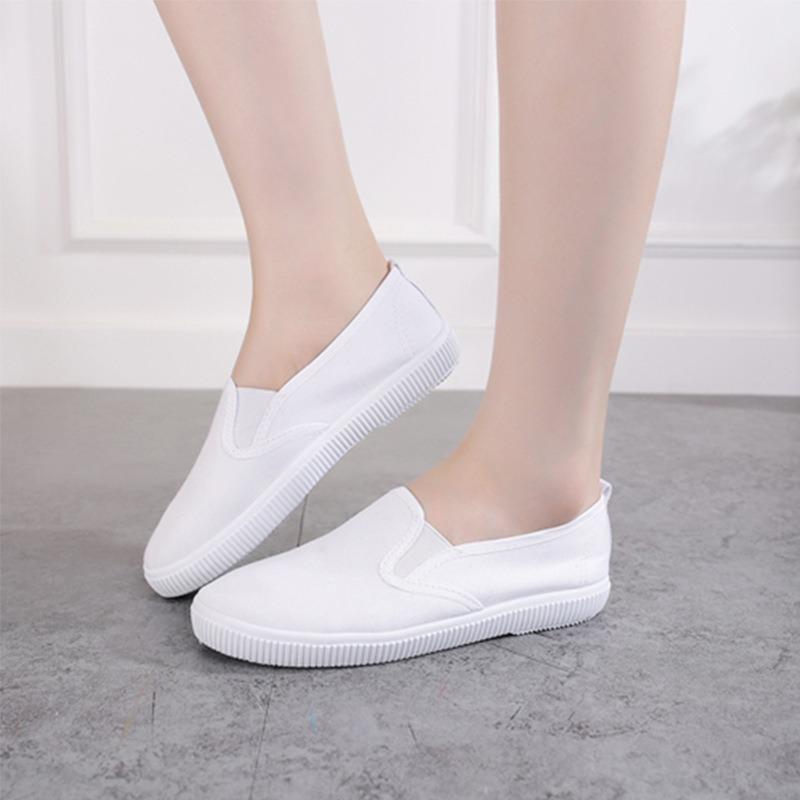 Nurse shoes women's white old ******* cloth shoes ****** and summer new versatile ****** s**t-soled flat autumn white shoes