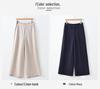 Lu & Andi Women's Spring Han Hemp Wide-Leg Pants - New Chinese Style Slimming Drape Straight Leg Casuals