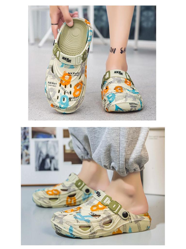 Men's Plus Size Summer Beach Sandals: Non-Slip, Dual-Use, Casual Slip-On Shoes