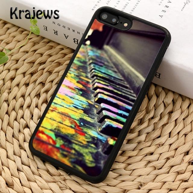 Krajews Piano Keyboard Keys Soft Phone Case Cover For iPhone 17 Air 16 15 14 Plus 11 12 13 Pro Max Plus Coque Fundas