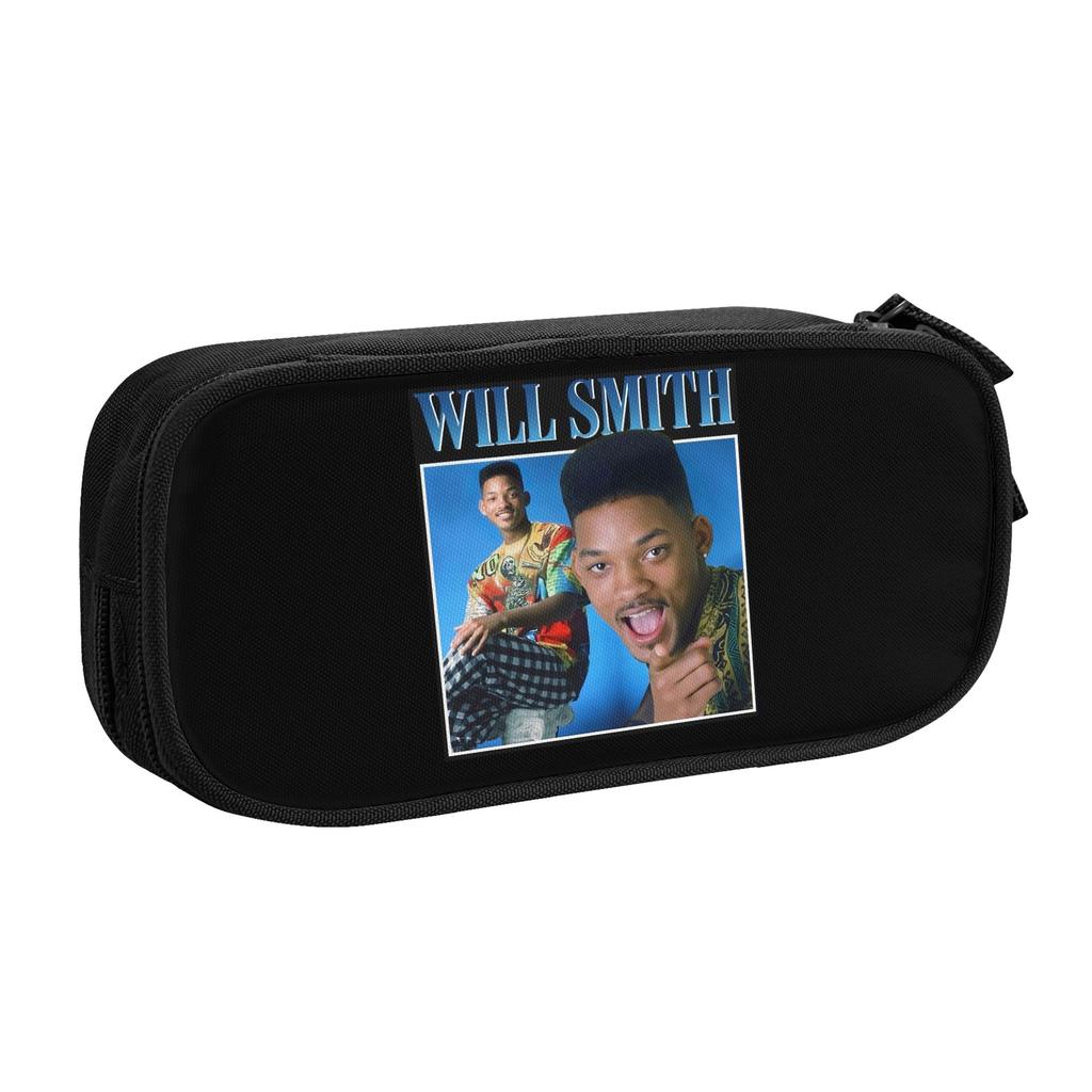 Wills Smiths American Actor Rapper Kawaii Pencil Cases Girl Boy Large Storage Pencil Pouch Students Stationery