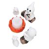 Ghost Campfire Flickering Night Light Dog Cat Figurine Resin Cute Ghost Statues for Tabletop Shelf Decoration Ornaments