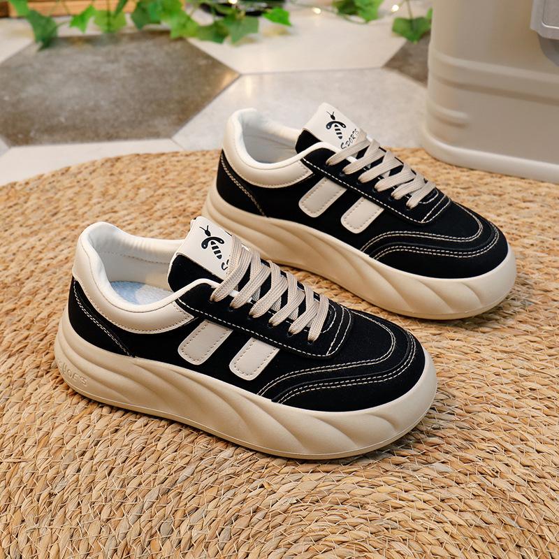 White Shoes Fashionable Spring New Platform Height Increasing Breathable Casual Shoes for Students