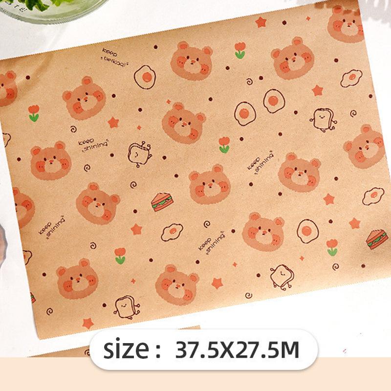 Sandwich Wrapping Paper Oil-Absorbent And Oil-Proof Sandwich Burger Paper Tray Bread Baking Plate Pad Paper Can Be Cut