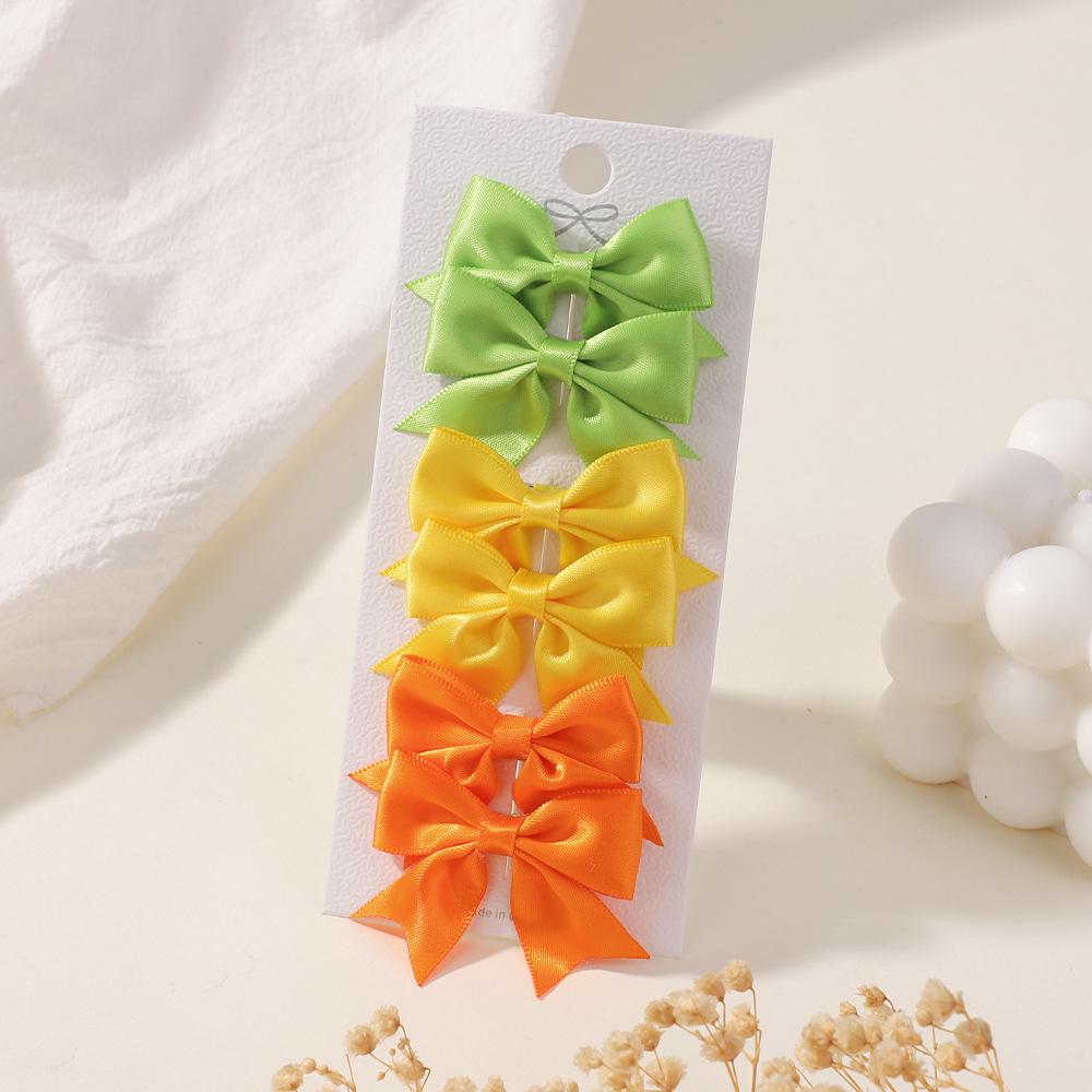 30Pcs Mini Children Bow Hair Clip Baby Hair Clip Solid Color Edge Clip Sweet and Lovely Bow Hair Clip Headwear