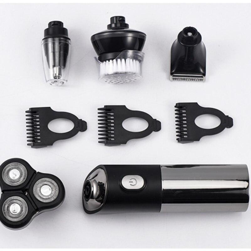 4 In 1 Rasoio Elettrico Resistente All'acqua 3 Lame Rasoio Maschile Multiuso IPX7 LCD Clipper Bagnato Asciutto Taglio per Orecchie Naso peli