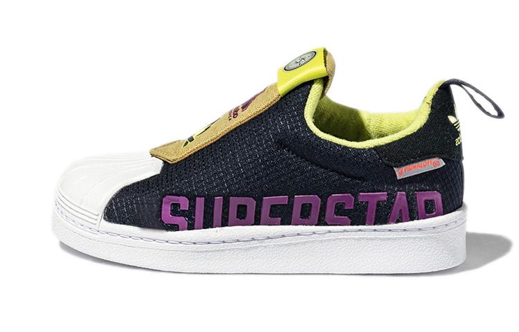 

Adidas Originals Superstar 360 X Comfortable Abrasion Resistant Low top Kids Skateboarding Shoes Black Purple Q46511 28