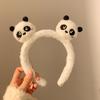 Panda plush face wash headband, hair band, pressure hair non-slip headband 2025 autumn and winter hairpin headgear hair accessories
