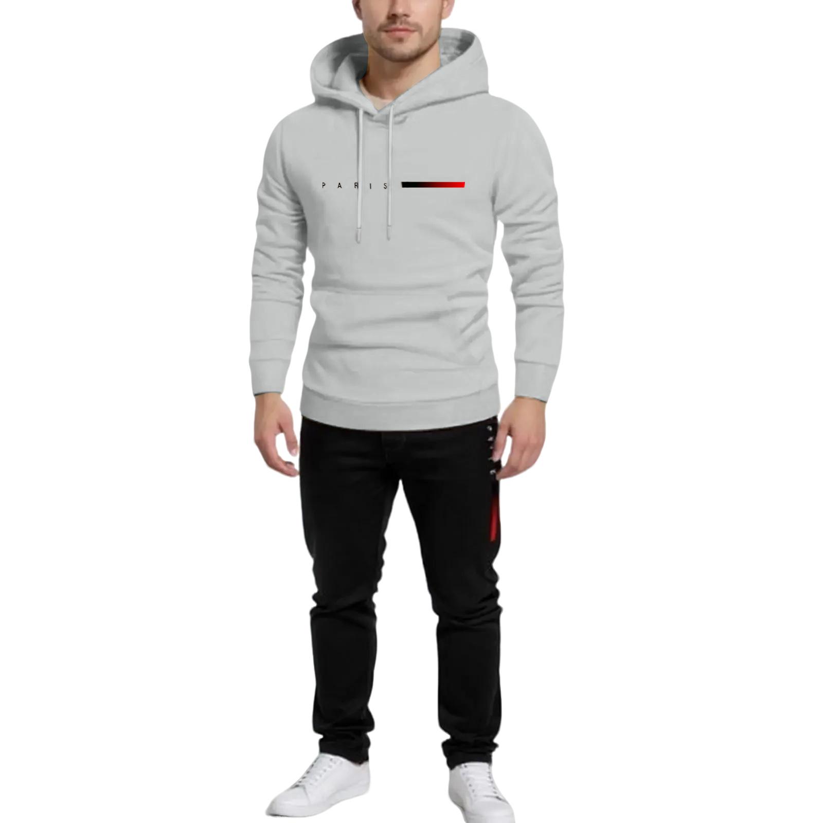 

Париж - Однотонный спортивный костюм, И повседневный для мужчин M