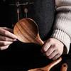 Solid Wood Rice Spoon Creative Non-stick Pan Wooden Spatula Kitchen Cooking Tool Simple Household Light Luxury Retro Rice Spoon