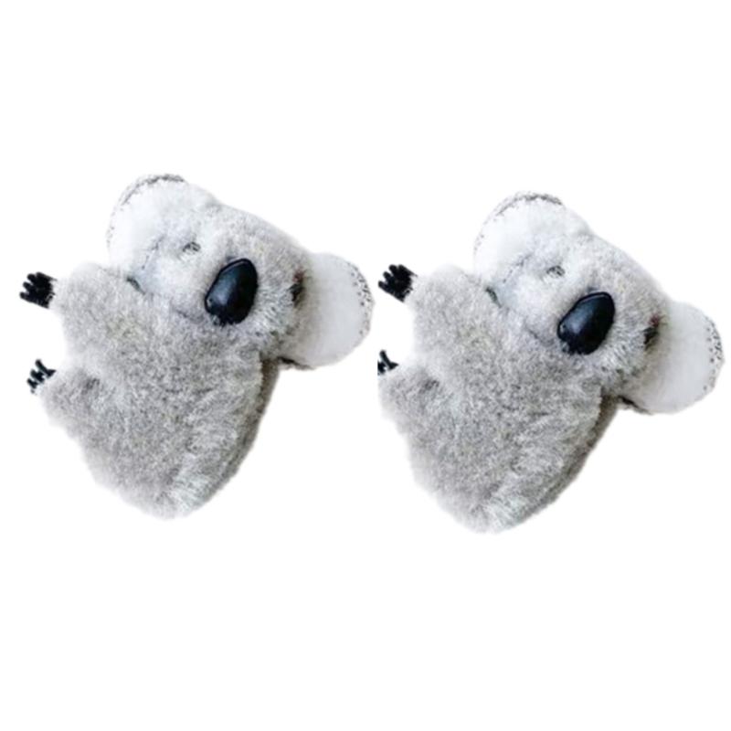 

Plush Koala Hair Claw Clip Soft Touch Secure Fit Hair Clamp Sweet Hairpin Creative 3D Animal Charm Hair Ornament серый