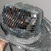 Disco Ball Cowboy Hat Girl Costume Cosplay Cap Household Decoration for Home Festival Shopping Traveling Supplies
