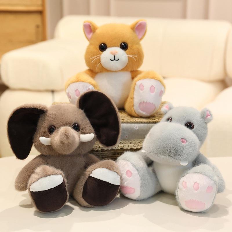 Cute Cute Little Animal Panda Cat Doll Plush Toy Elephant Rabbit Doll Children Soothing Doll