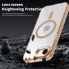 For iphone 17 16 15 Pro Plus Max Air and 17e 16e Case Clear Color Magnetic Metal Keys Anti-Drop and Anti-Fingerprint Phone Cover
