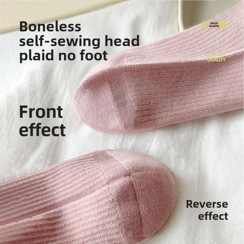 5 Pairs of Women's Spring and Summer Thin Breathable White Boneless Antibacterial and Deodorant Short Tube Cotton Socks