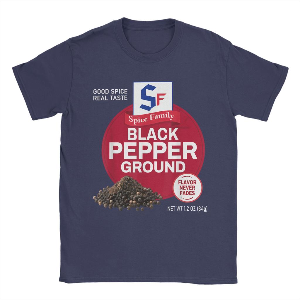 Black Pepper Ground Spice Group Family Matching Halloween T-Shirt Summer T-Shirts Man Oversize Top Tees Short Sleeves Tops