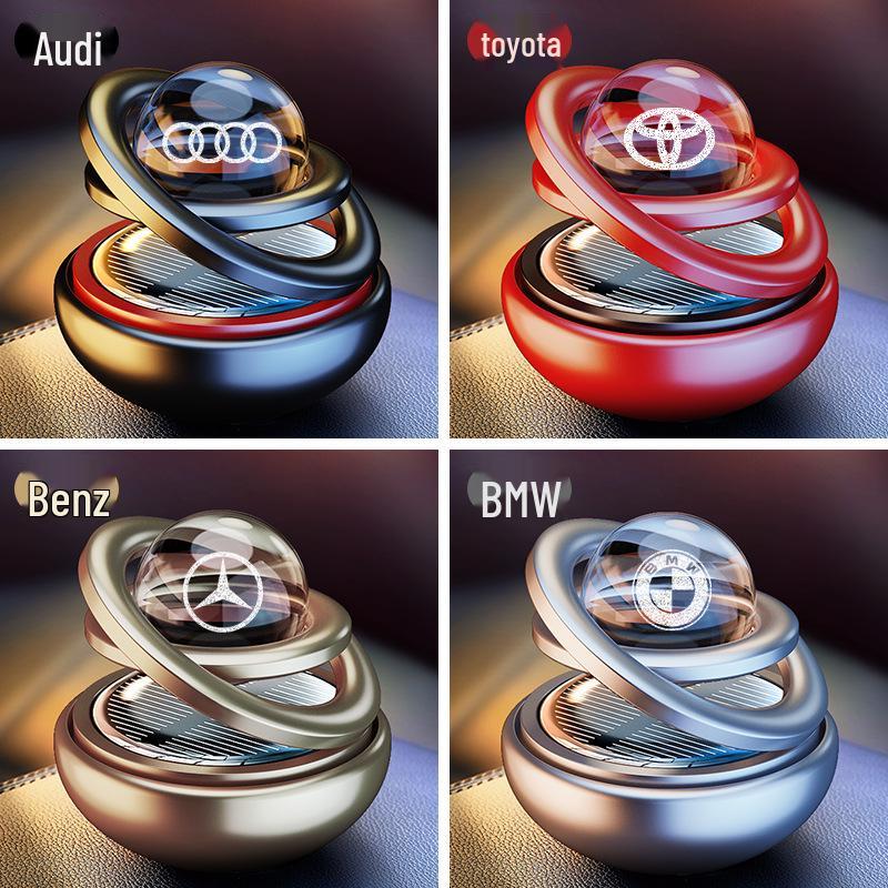 Interstellar Suspension Solar Car Air Freshener - Aluminum Alloy Perfume Ornament