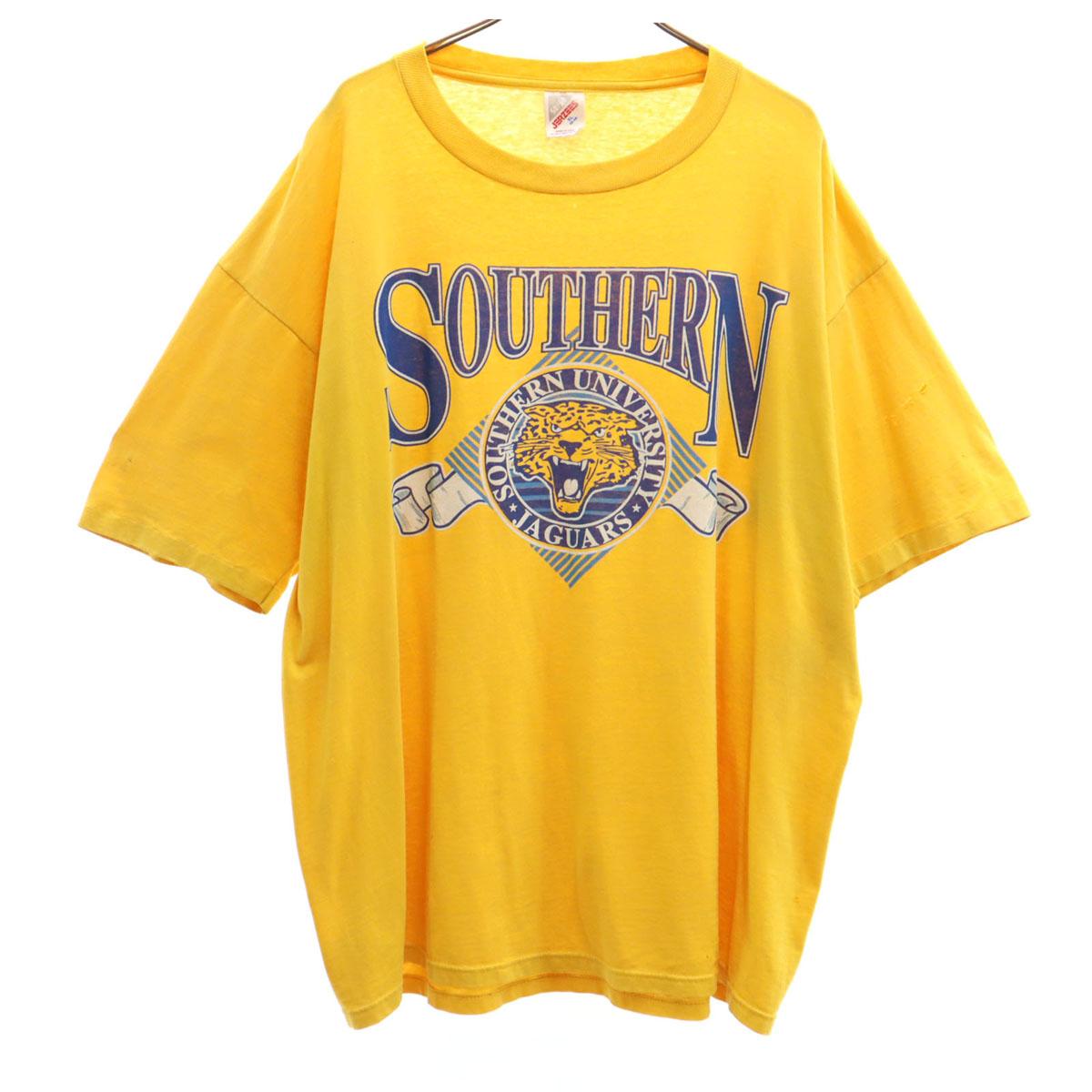 

JERZEES 90s Made in USA Old Short sleeve T-shirt XL Yellow Men s Used