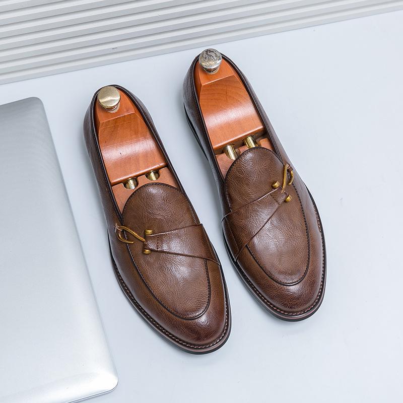 Men s Tassel Leather Loafers - Casual Slip-on Shoes 44
