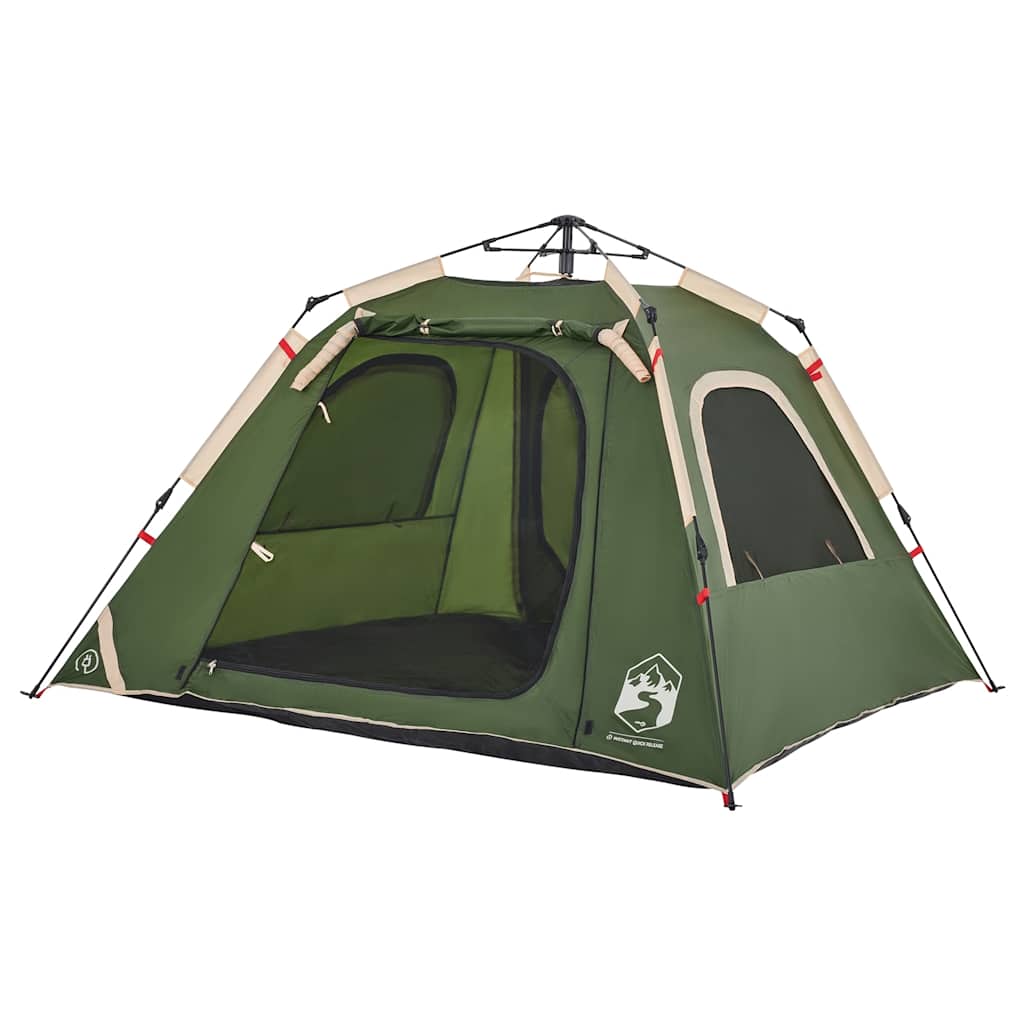 Dome Camping Tent for 4 Persons Green Quick Release System