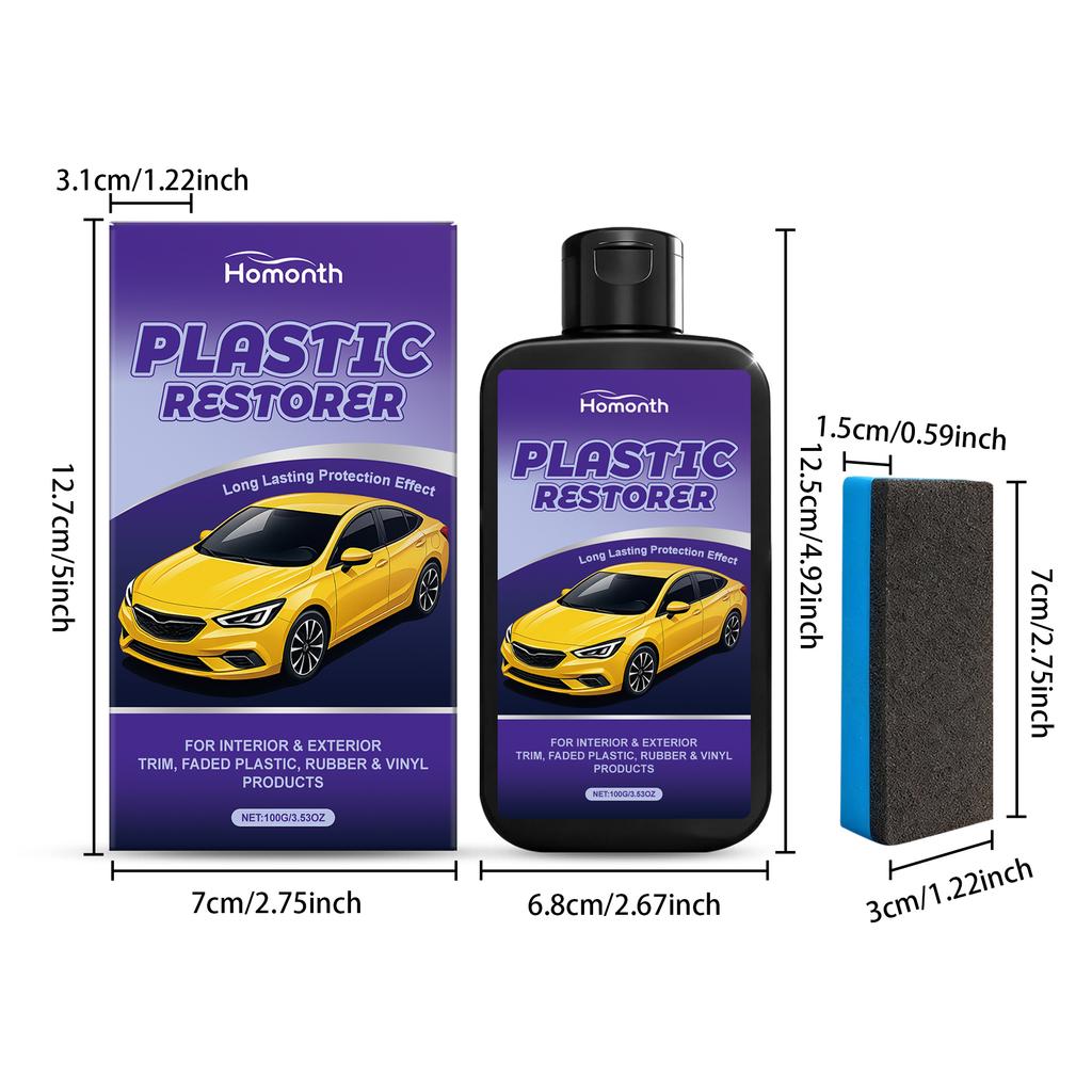 Car Universal Leather and Plastic Repair Polishing Wax Car Interior Care Black and Shiny Care Auto Polish And Repair Coating Set