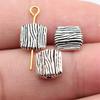 Twisted-Pattern Small-Hole Spacer Beads Mini Antique Bronze Silver Jewelry Making String Beads Separator