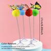 1pc-A mixed cat teaser stick with suction cup base, a spring swinging plush toy for interactive games