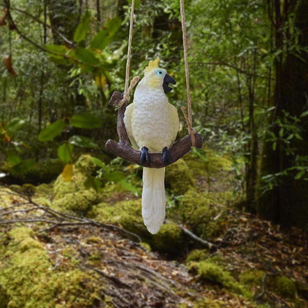 Collectible Garden Bird Statue Parrot Figurine for Home and Yard Decor