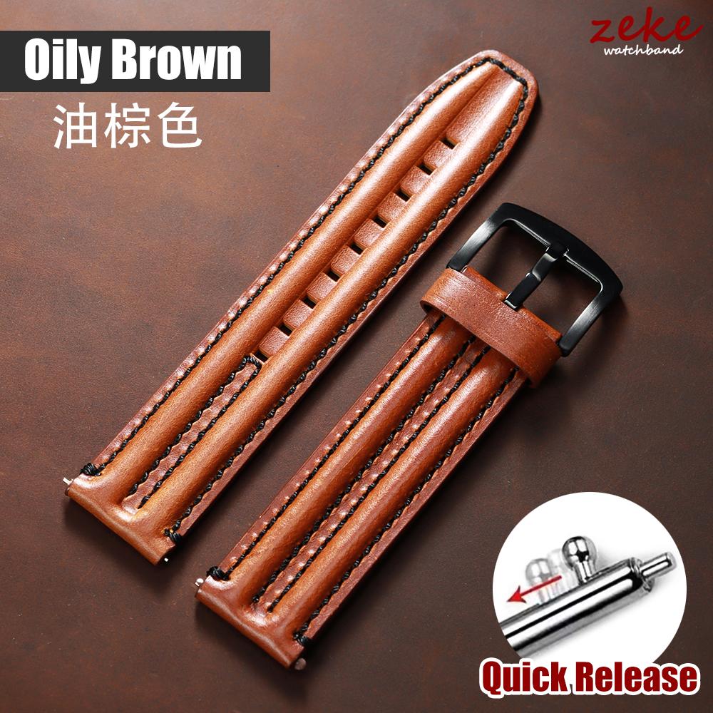 20mm 22mm 24mm Genuine Cowhide Strap for Seiko Watch Band Vintage Leather for Omega Quick Release Bracelets Women Men Wrist Belt